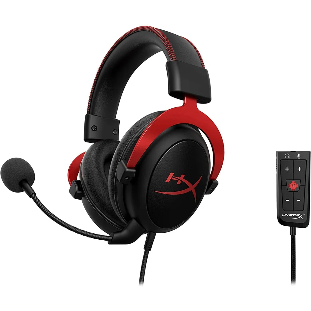 HyperX Cloud II Gaming Headset – 7.1 Surround Sound (Red)