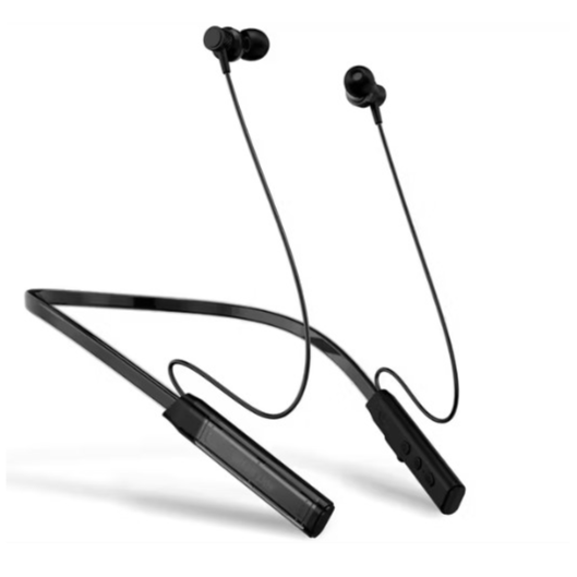 Green Lion Veria Wireless Neckband Earphones with Control Buttons, Up to 17 Hours Play Time & Up to 17.5 Hours Talk Time, 65 Days Standby, FTD Chipset, Built-in Microphone, 12m Transmission Range - Bl